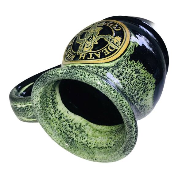 Rare Death Wish Lucky Larry Coffee Mug Collectible Deneen Pottery 2393/2500 NEW - Picture 3 of 12